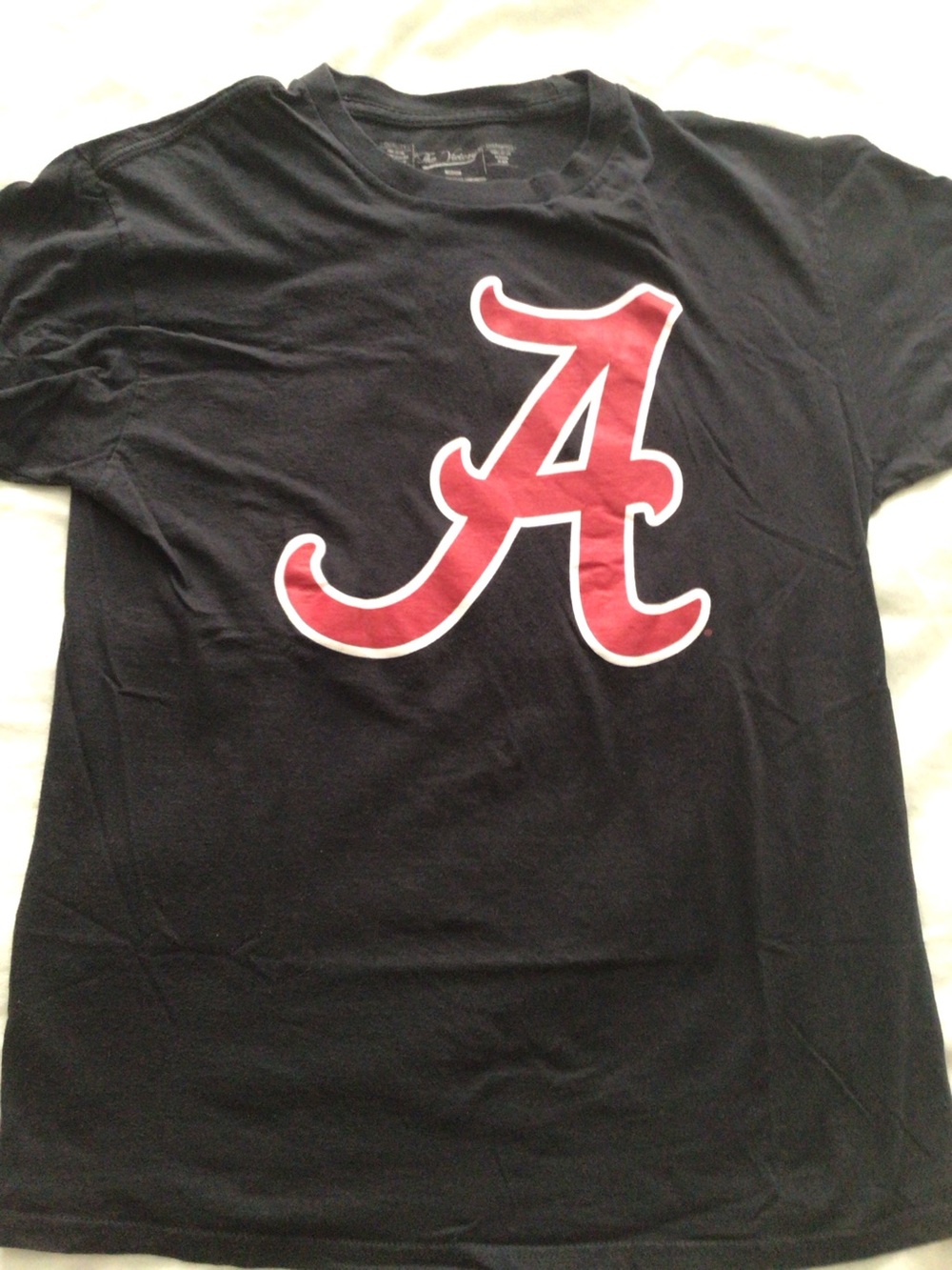 The Victory Alabama Crimson Tide Script Logo Black Tee - Medium